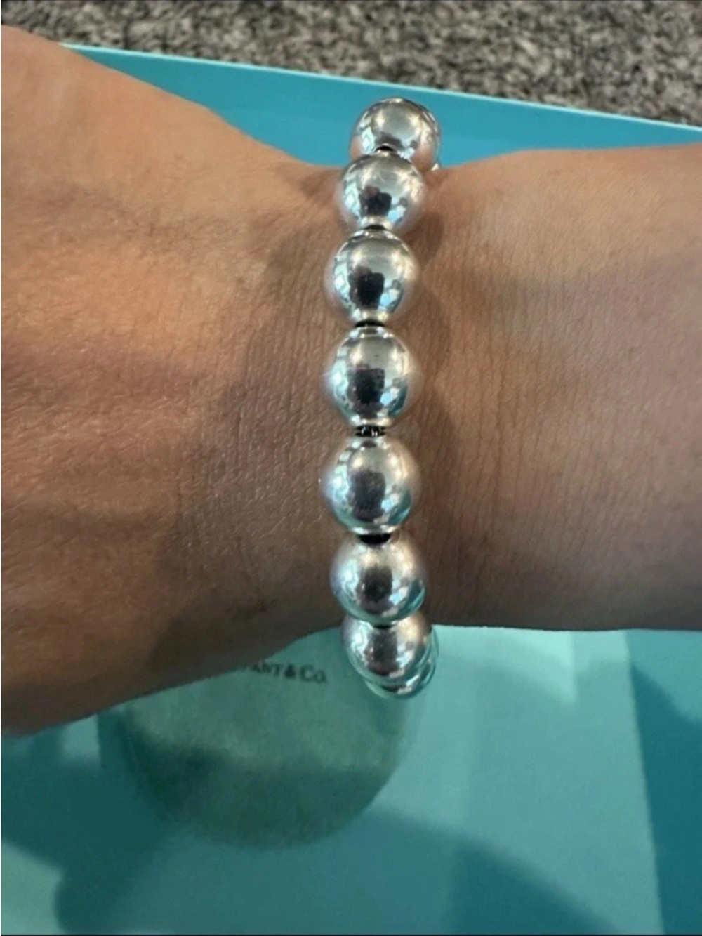 Tiffany & Co Hardwear Ball Bracelet 925 10mm w/Pouch  💯 % Auth  ✨EUC✨7.5” - Picture 6 of 8